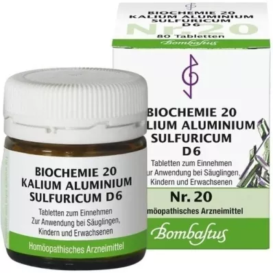 BIOCHEMIE 20 Potasyum alüminyum sülfürikum D 6 tablet, 80 adet