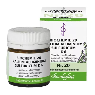 Biyokimya 20 Potasyum alüminyum sülfürik D6 tablet, 80 tablet Biyokimya 20 Potasyum alüminyum sülfürik D6 tablet, 80 tablet