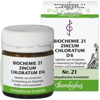 BIOCHEMIE 21 Zincum chloratum D 6 tablet, 80 adet
