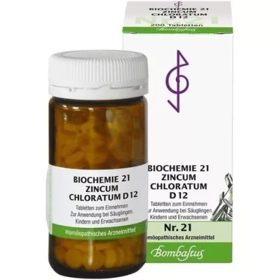 BIOCHEMIE 21 Zincum chloratum D 12 Tablet, 200 Kapsül