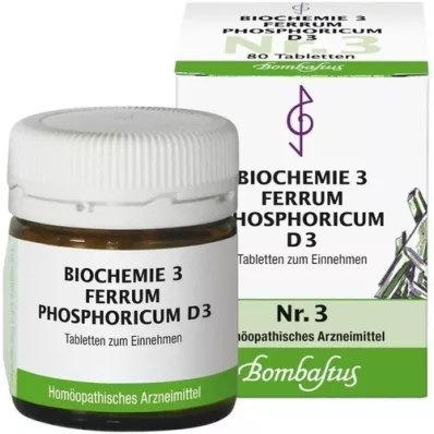 BIOCHEMIE 3 Ferrum phosphoricum D 3 Tablet, 80 Kapsül
