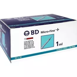 BD MICRO-FINE+ İnsülinspr.1 ml U40 12,7 mm, 100X1 ml