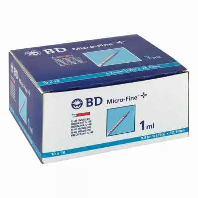 BD MICRO-FINE+ İnsülinspr.1 ml U40 12,7 mm, 100X1 ml