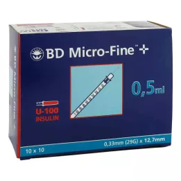 BD MICRO-FINE+ İnsülinspr.0,5 ml U100 12,7 mm, 100X0,5 ml
