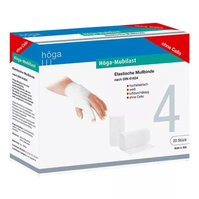 HÖGA-MUBILAST Selofansız 4 cmx4 m sabitleme bandajı, 20 adet