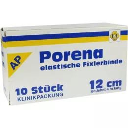 PORENA Elastik gazlı bez bandaj 12 cm beyaz, çellosuz, 10 adet