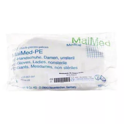 HANDSCHUHE Tek kullanımlık polietilen bayanlar, 100 adet