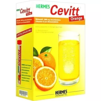 HERMES Cevitt Portakal Efervesan Tablet, 60 Kapsül