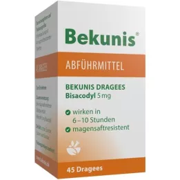 BEKUNIS Dragees Bisacodyl 5 mg enterik kaplı tablet, 45 adet