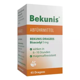 BEKUNIS Dragees Bisacodyl 5 mg enterik kaplı tablet, 45 adet