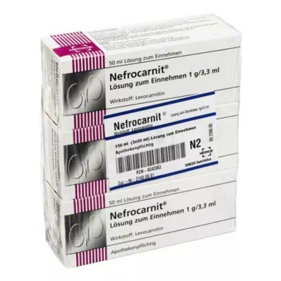 Nefrokarnit oral solüsyonu, 150 ml Nefrokarnit oral solüsyonu, 150 ml
