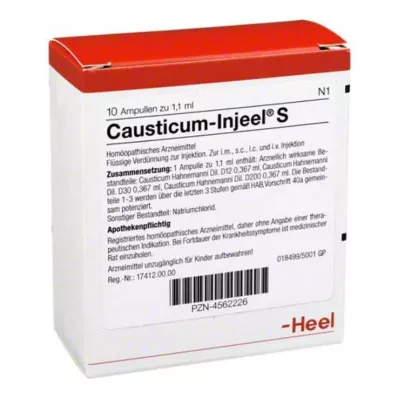 CAUSTICUM INJEEL S Ampuller, 10 adet CAUSTICUM INJEEL S Ampuller, 10 adet