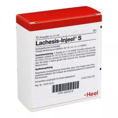 Lachesis Injeel S ampulleri, 10 adet Lachesis Injeel S ampulleri, 10 adet
