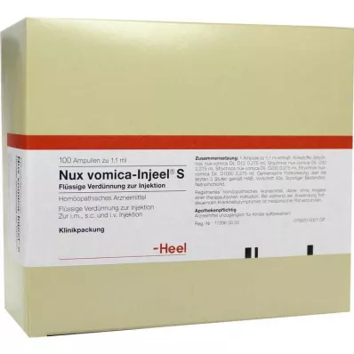 NUX VOMICA INJEEL S Ampuller, 100 adet NUX VOMICA INJEEL S Ampuller, 100 adet