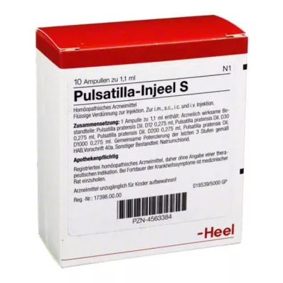 PULSATILLA INJEEL S Ampuller, 10 adet PULSATILLA INJEEL S Ampuller, 10 adet
