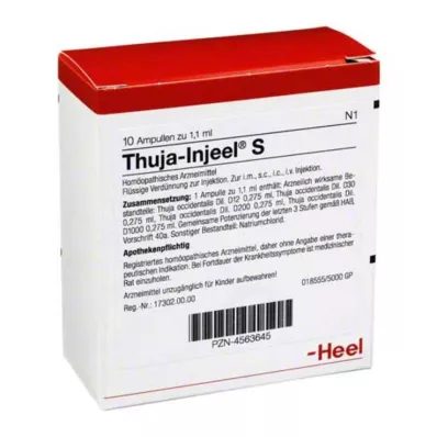 THUJA INJEEL S Ampuller, 10 adet THUJA INJEEL S Ampuller, 10 adet