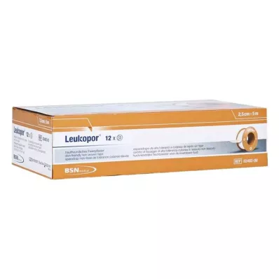 LEUKOPOR 2,5 cmx5 m, 12 adet LEUKOPOR 2,5 cmx5 m, 12 adet