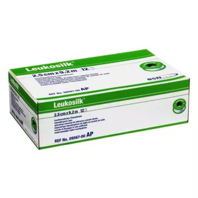 LEUKOSILK 2,5 cmx9,2 m, 12 adet