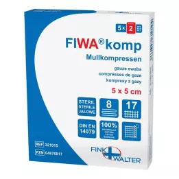 MULLKOMPRESSEN 5x5 cm steril 8 katlı, 5X2 adet