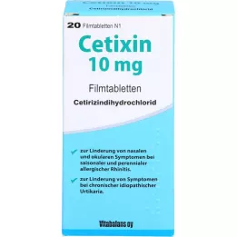 CETIXIN 10 mg film kaplı tabletler, 20 adet