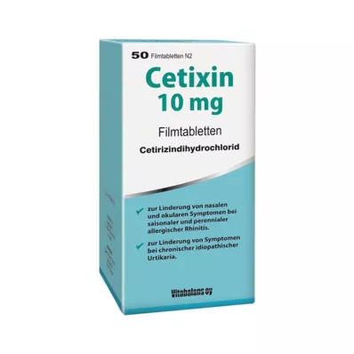 CETIXIN 10 mg film kaplı tablet, 50 adet CETIXIN 10 mg film kaplı tablet, 50 adet