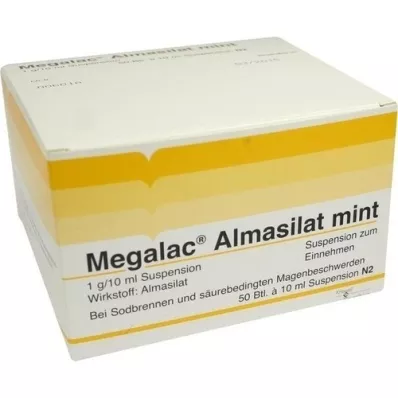 MEGALAC Almasilat nane süspansiyonu, 50X10 ml