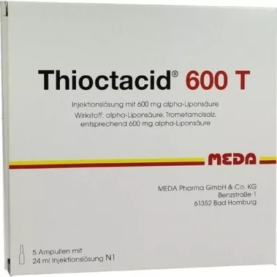 THIOCTACID 600 T enjeksiyonluk çözelti, 5X24 ml