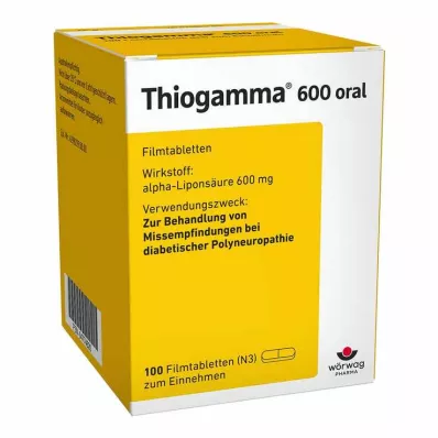 THIOGAMMA 600 oral film kaplı tablet, 100 adet