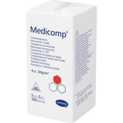 MEDICOMP Non-woven komp. steril olmayan 5x5 cm 4 katlı, 100 adet