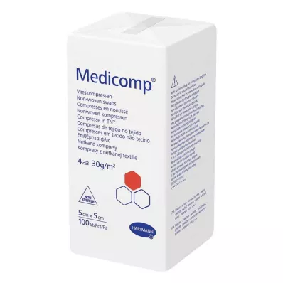 MEDICOMP Non-woven komp. steril olmayan 5x5 cm 4 katlı, 100 adet