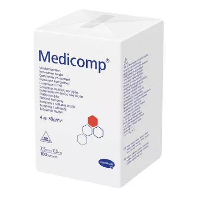 MEDICOMP Non-woven komp. steril olmayan 7,5x7,5 cm 4 katlı, 100 adet