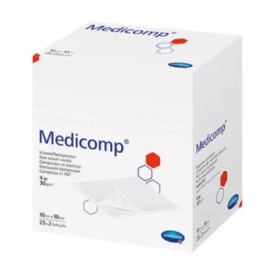 MEDICOMP Non-woven komp. steril olmayan 10x10 cm 4 katlı, 100 adet MEDICOMP Non-woven komp. steril olmayan 10x10 cm 4 katlı, 100 adet