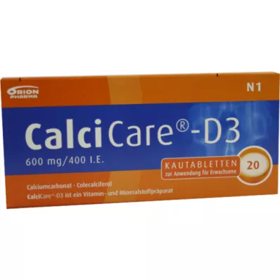 CALCICARE D3 Çiğneme Tableti, 20 Kapsül