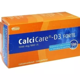 CALCICARE D3 forte efervesan tablet, 100 adet