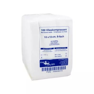 VLIESKOMPRESSEN 10x10 cm steril olmayan 6 katlı, 100 adet