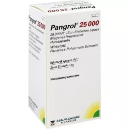 PANGROL 25.000 Enterik kaplı kabuklu sert kapsül, 50 adet