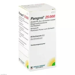 PANGROL 25.000 Enterik kaplı kabuklu sert kapsül, 50 adet