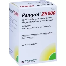 PANGROL 25.000 Enterik kaplı kabuklu sert kapsül, 100 adet
