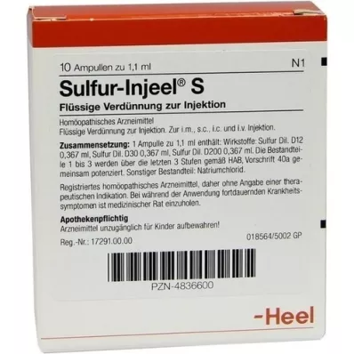 SULFUR INJEEL S Ampuller, 10 adet