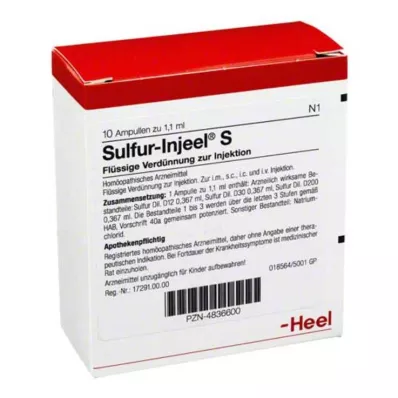 SULFUR INJEEL S Ampuller, 10 adet SULFUR INJEEL S Ampuller, 10 adet