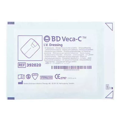 BD VECA-C Kateter sabitleme bandajı 6x7,5 cm w.view pencere, 1 adet