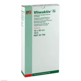 VLIWAKTIV AG Gümüşlü aktif kömür emici ped 10x20 cm, 10 adet