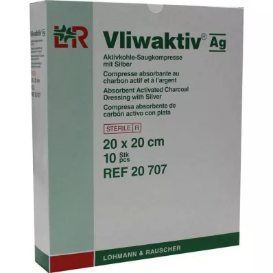 VLIWAKTIV AG Gümüşlü aktif kömür emici ped 20x20 cm, 10 adet VLIWAKTIV AG Gümüşlü aktif kömür emici ped 20x20 cm, 10 adet