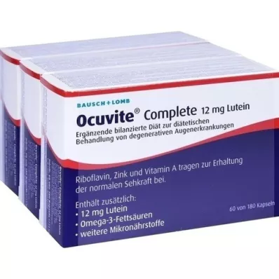 OCUVITE Complete 12 mg Lutein Kapsül, 180 Kapsül