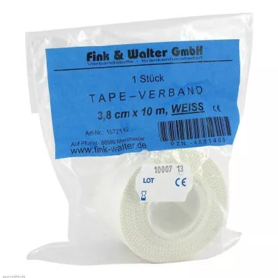 TAPE-Bandaj 3,8 cmx10 m beyaz, 1 adet