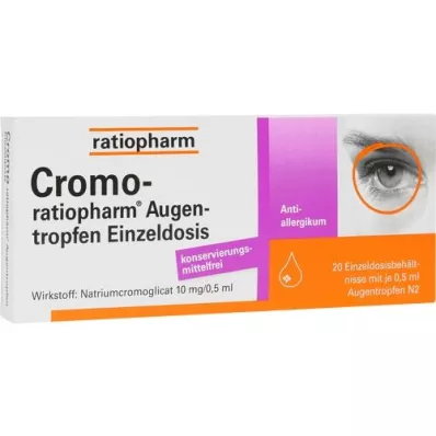 CROMO-RATIOPHARM Göz damlası tek doz, 20X0,5 ml