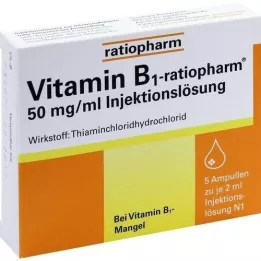 VITAMIN B1-RATIOPHARM 50 mg/ml İnj.Lsg.Ampul, 5X2 ml