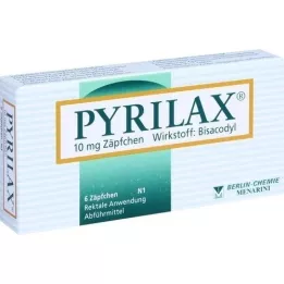 PYRILAX 10 mg fitil, 6 adet