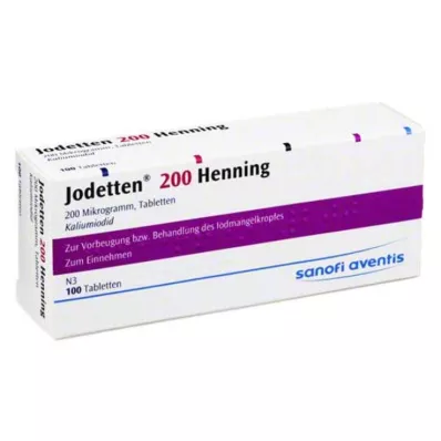 JODETTEN 200 Henning tableti, 100 adet JODETTEN 200 Henning tableti, 100 adet