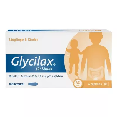 GLYCILAX Çocuklar için fitiller, 6 adet